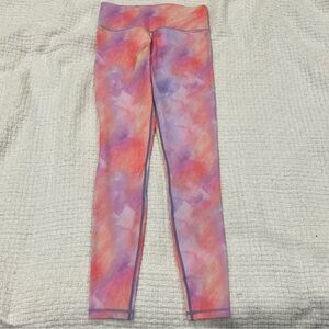Zyia Light n Tight Tie Dye Leggings Sorbet Sunset High Rise 28” 6-8 NWOT